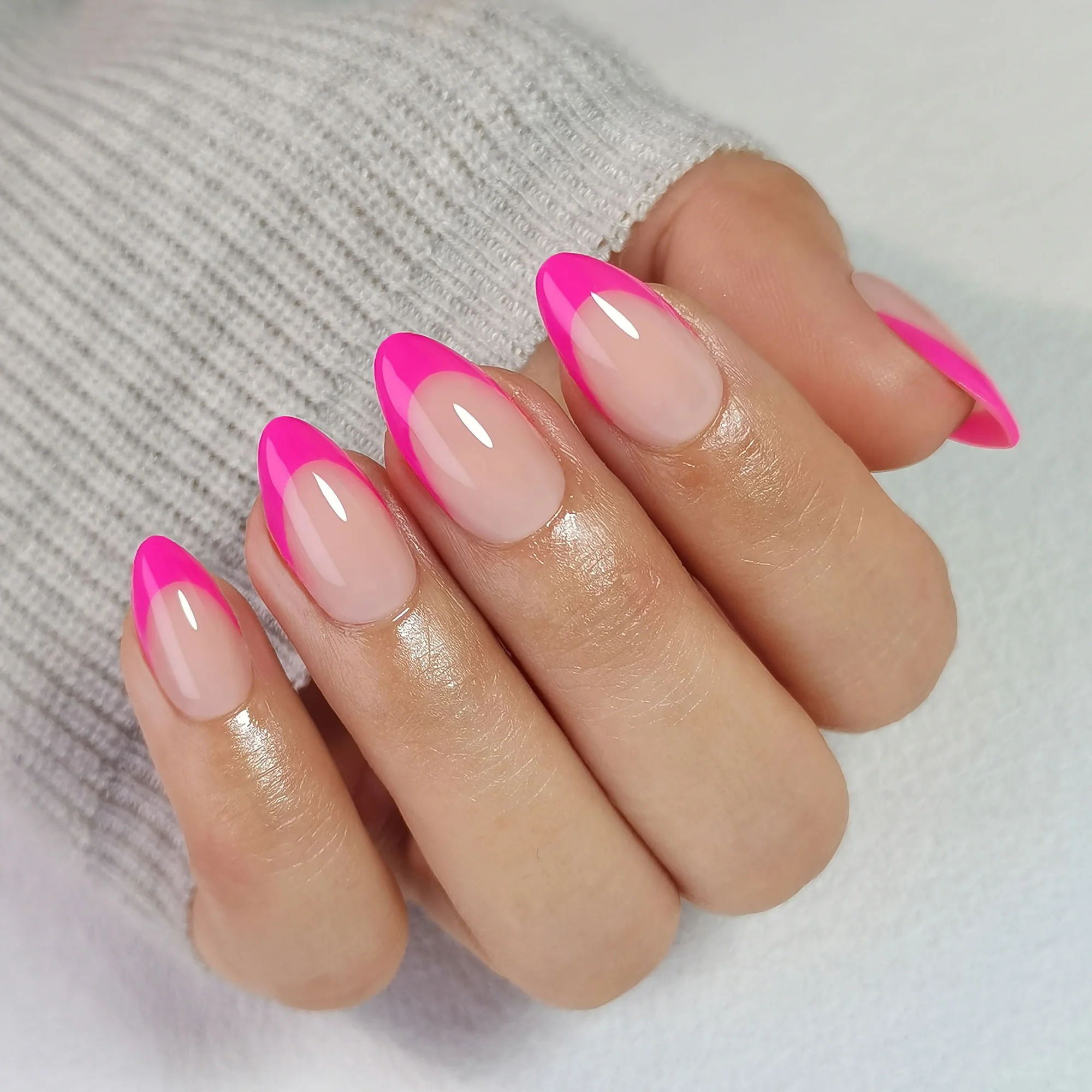 Vibrant Pink Tip French - Image 2