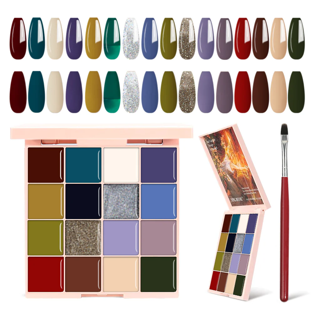 16 Colors Solid Nail Gel Set7 - Image 2