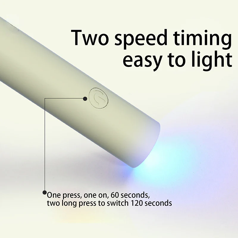 1pc Handheld Portable Mini Nail Dryer Baking Lamp Fast Curing For Color Gel Battery Or USB Select yzled01 - Image 3
