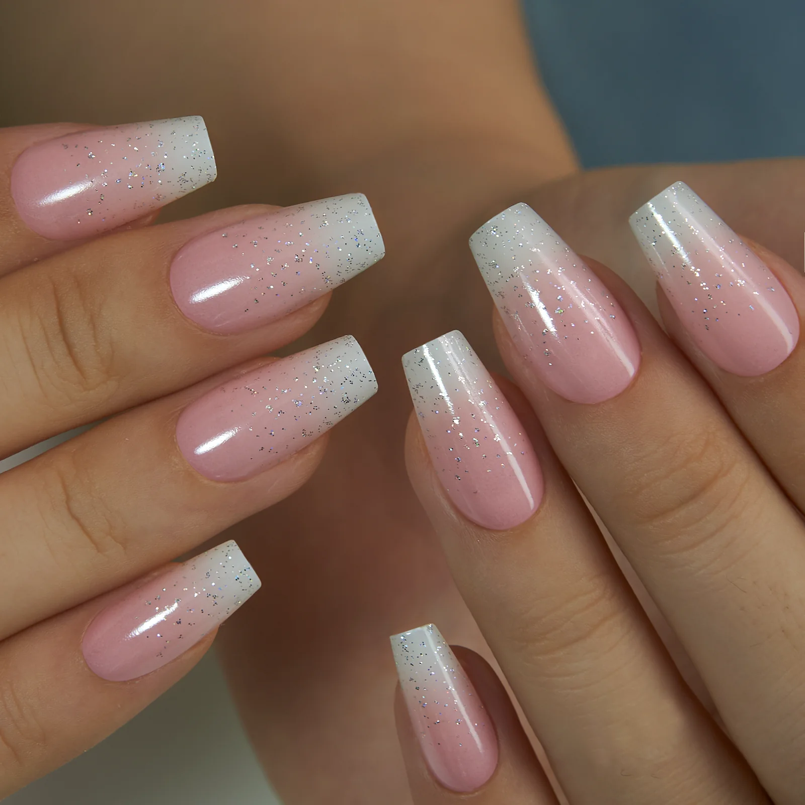 Subtle Glitter White Peach - Image 3