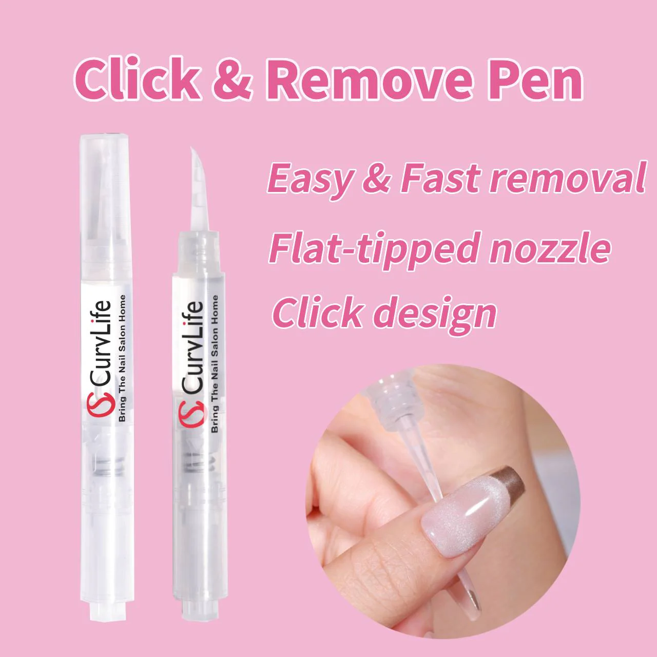 CurvLife Click & Remove Pen for Multi-functional 5ml Press on Nail Glue - Image 8