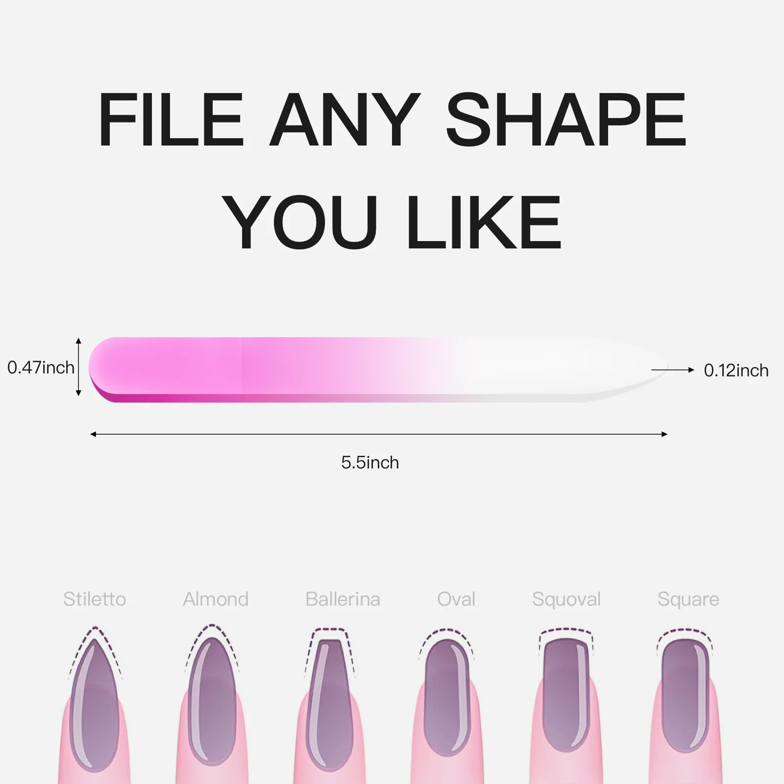 Gentle Glass Nail File for Natural Nails– Crystal Nano Filer, Smooth & Non-Damaging - Image 3