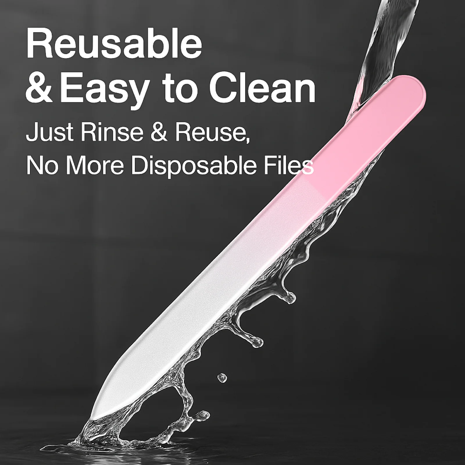 Gentle Glass Nail File for Natural Nails– Crystal Nano Filer, Smooth & Non-Damaging - Image 5