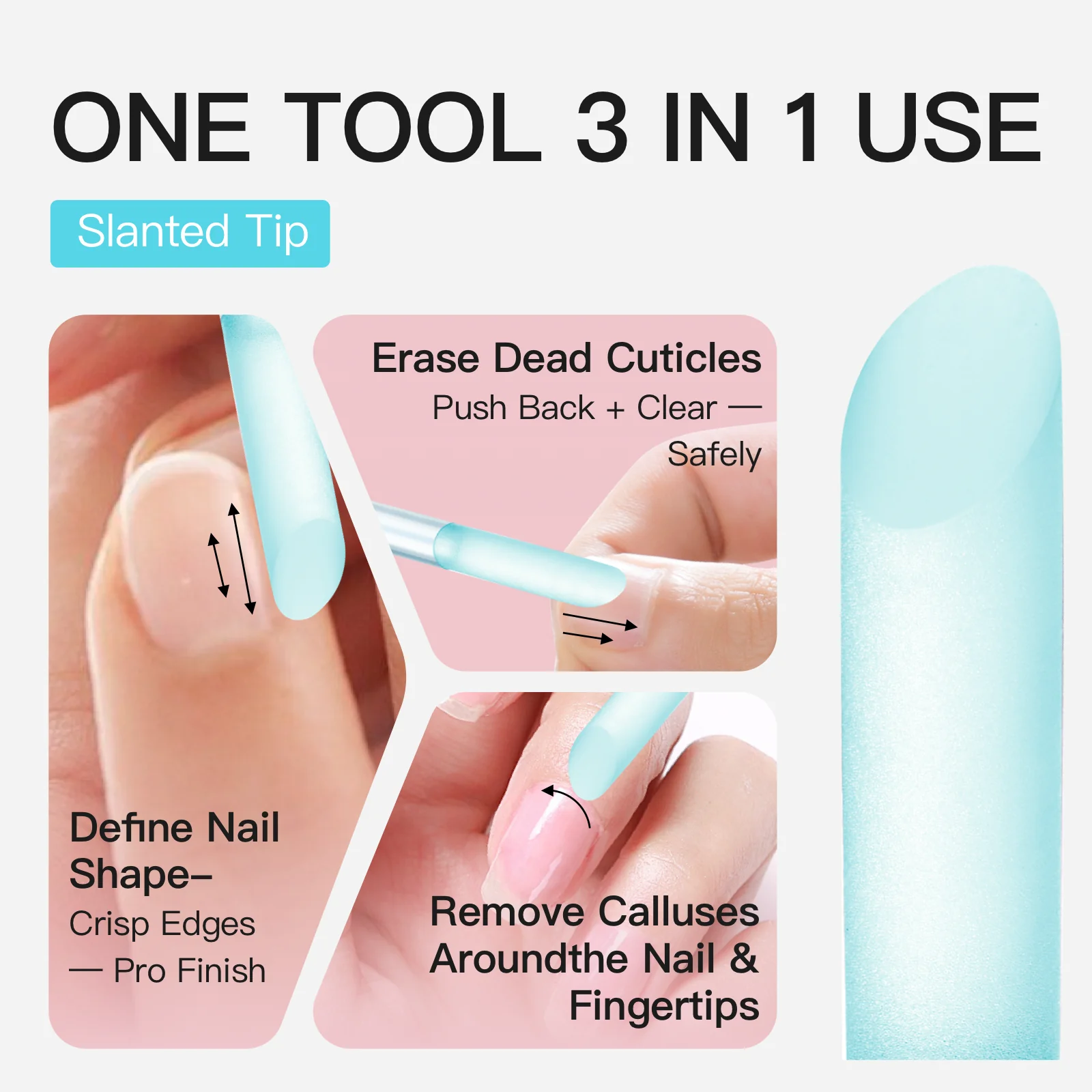 Glass Cuticle Pusher - Dual Ended Manicure Stick - Image 6