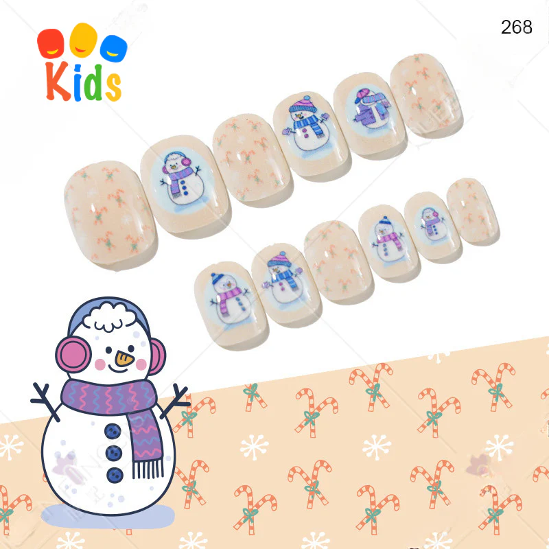 Mini press on nails for kids 24Pcs-12Size PNT-27 - Image 15