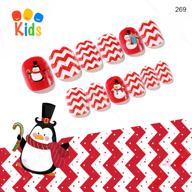 Mini press on nails for kids 24Pcs-12Size PNT-27 - Image 16