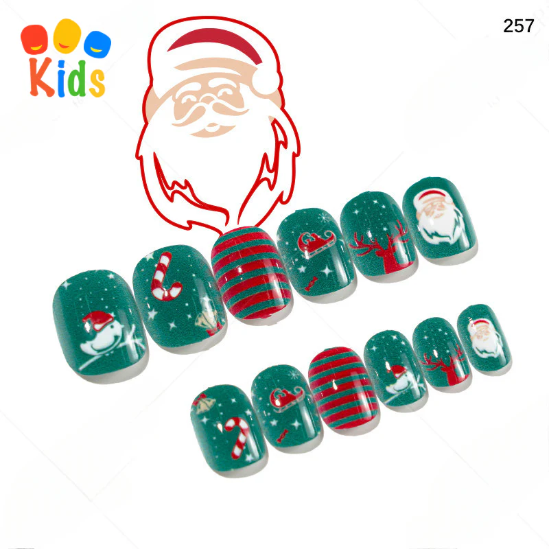 Mini press on nails for kids 24Pcs-12Size PNT-27 - Image 17