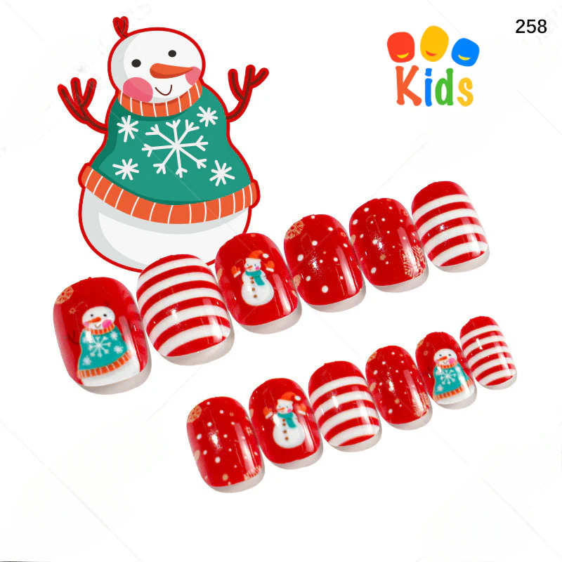 Mini press on nails for kids 24Pcs-12Size PNT-27 - Image 18