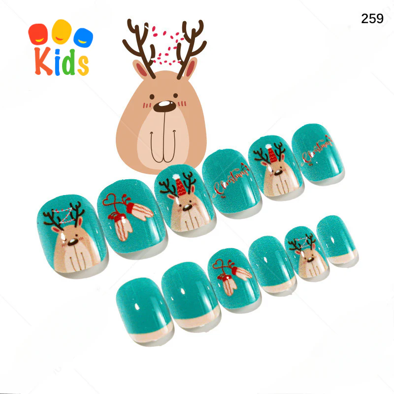 Mini press on nails for kids 24Pcs-12Size PNT-27 - Image 19