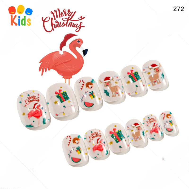 Mini press on nails for kids 24Pcs-12Size PNT-27 - Image 22