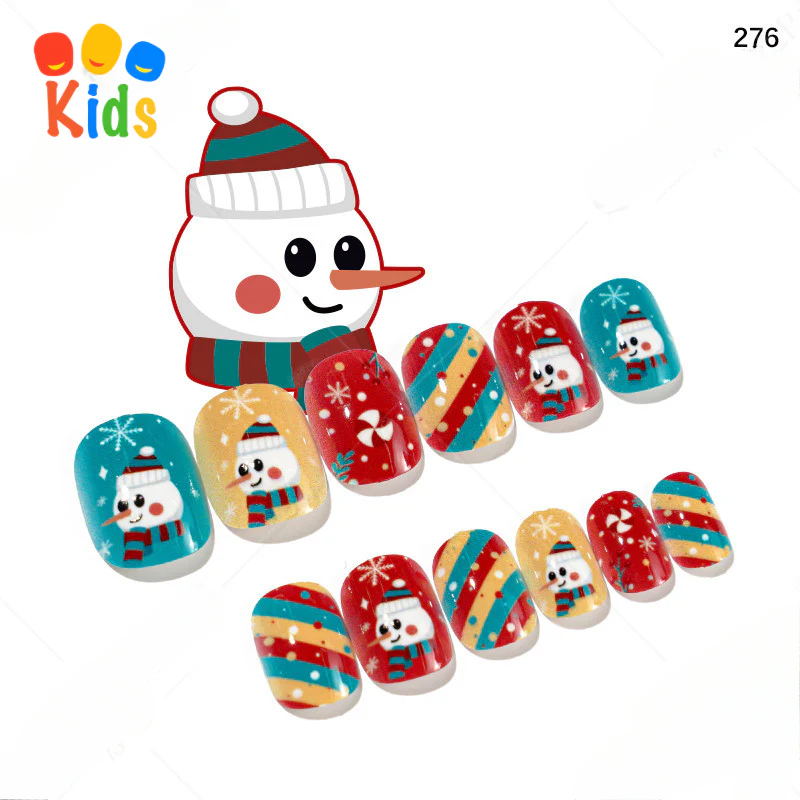 Mini press on nails for kids 24Pcs-12Size PNT-27 - Image 25