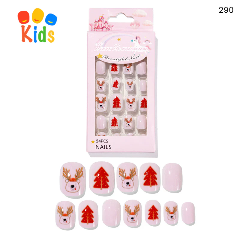 Mini press on nails for kids 24Pcs-12Size PNT-27 - Image 27