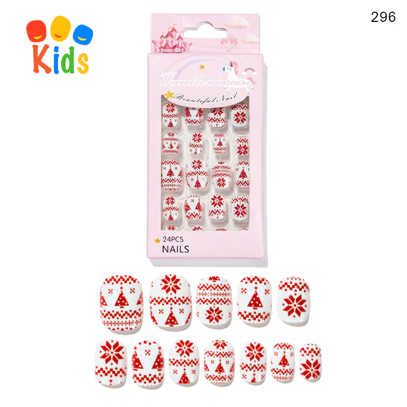 Mini press on nails for kids 24Pcs-12Size PNT-27 - Image 31