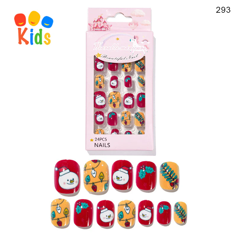 Mini press on nails for kids 24Pcs-12Size PNT-27 - Image 33
