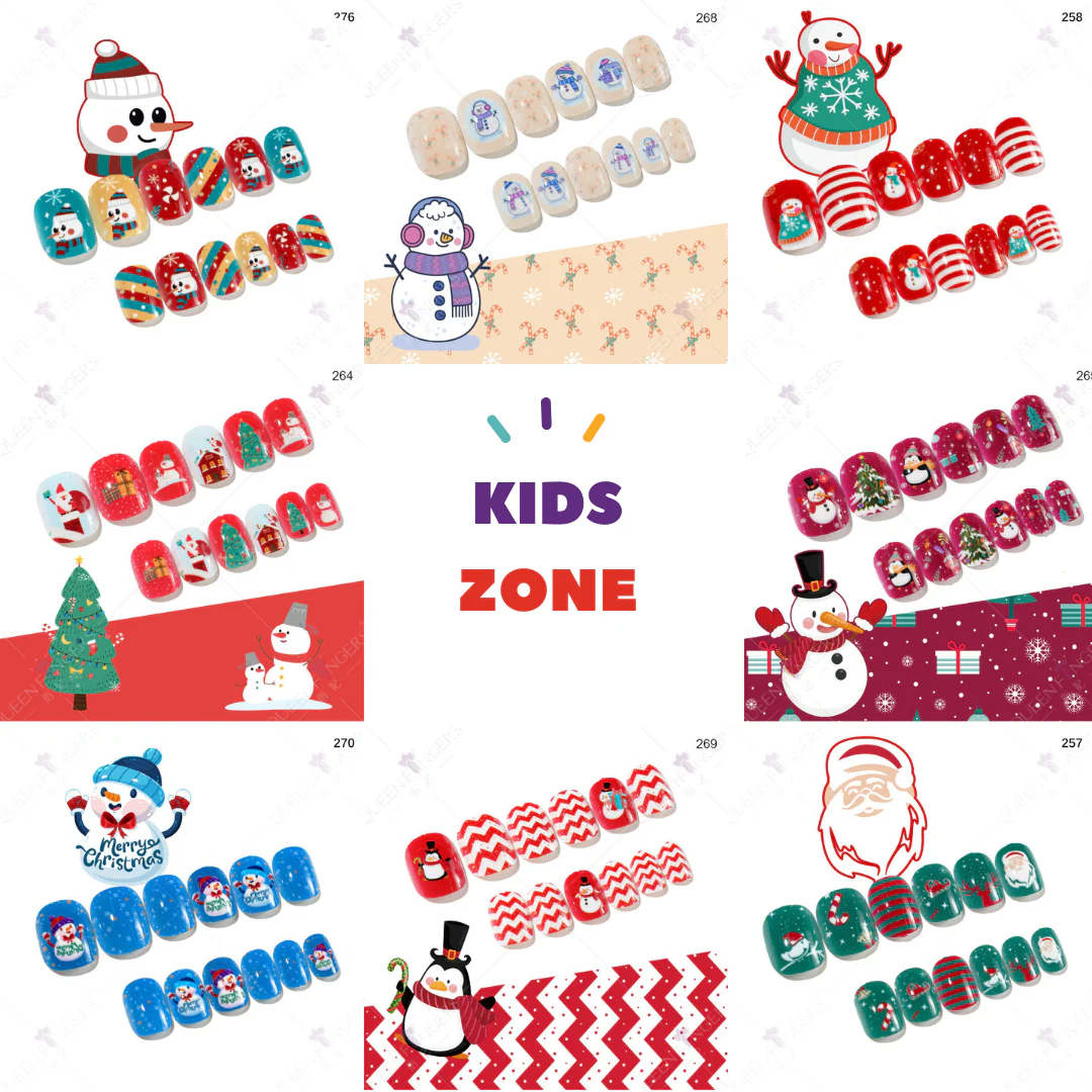 Mini press on nails for kids 24Pcs-12Size PNT-27 - Image 35