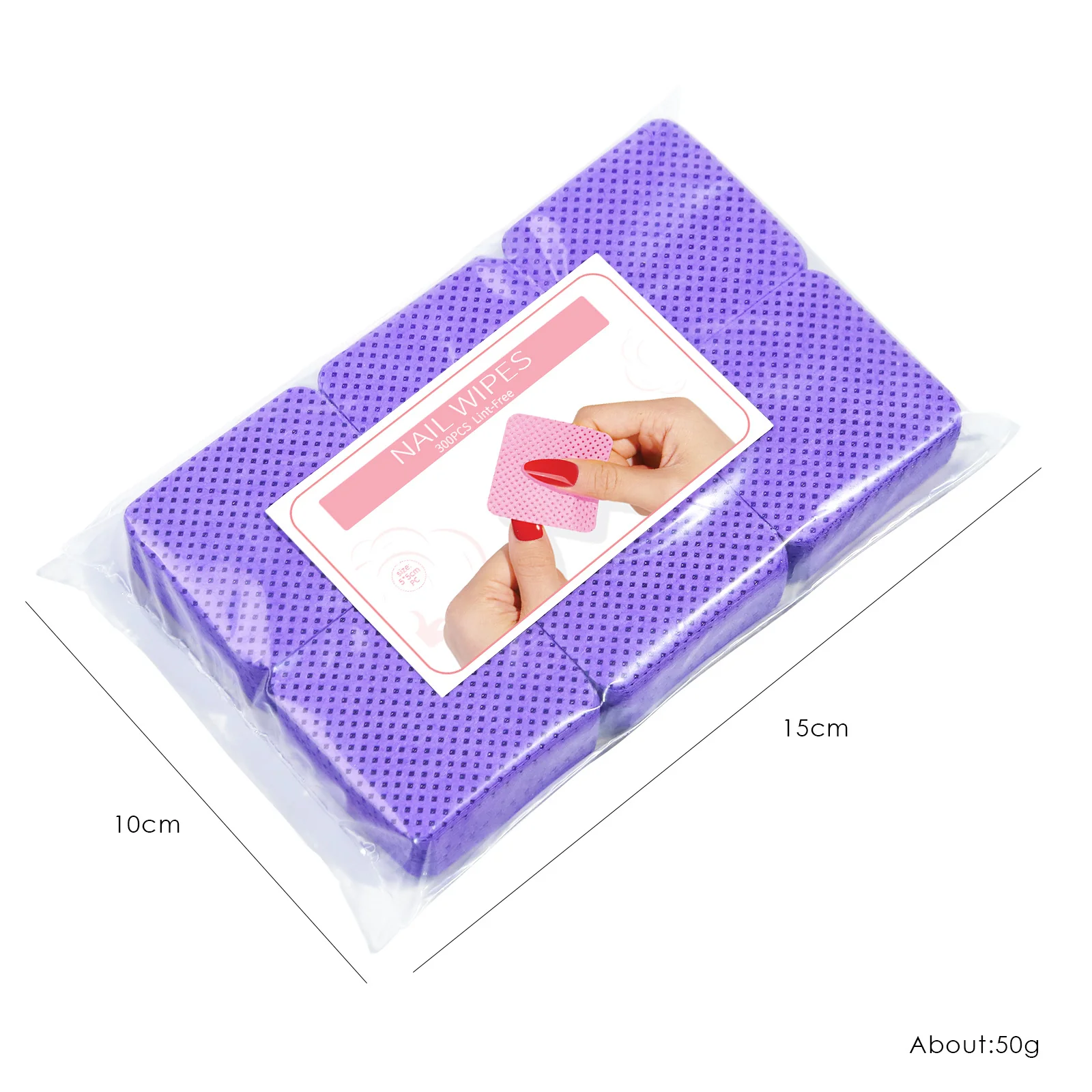 Lint Free Nail Wipes Nail Polish Remover Pads 300PCS Super Absorbent Nail Prep and Gel Polish Remover - Image 4