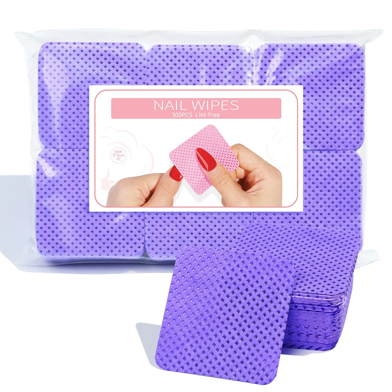 Lint Free Nail Wipes Nail Polish Remover Pads 300PCS Super Absorbent Nail Prep and Gel Polish Remover - Image 5