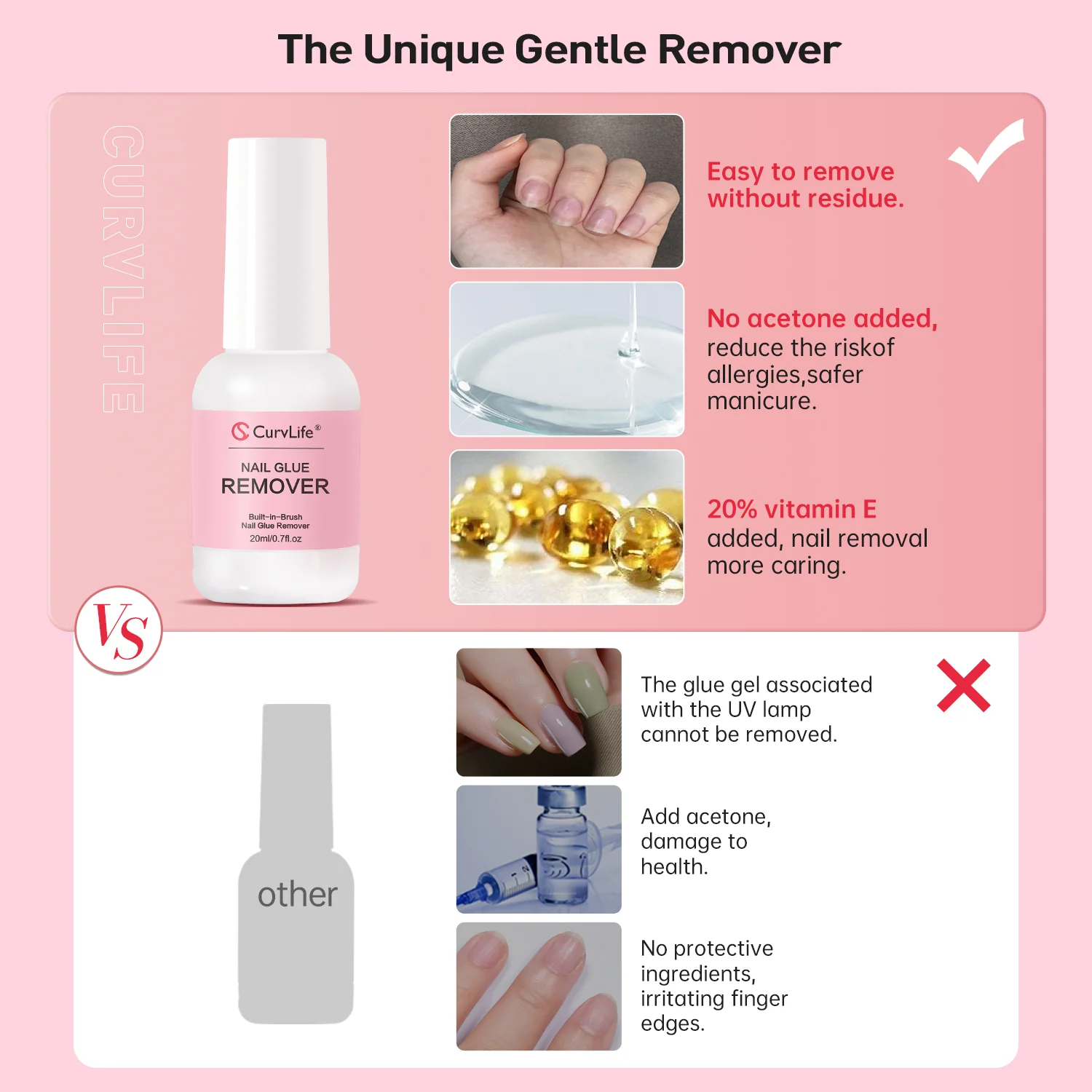 Nail Glue Remover and Remove Press on Nails Glue - Image 3