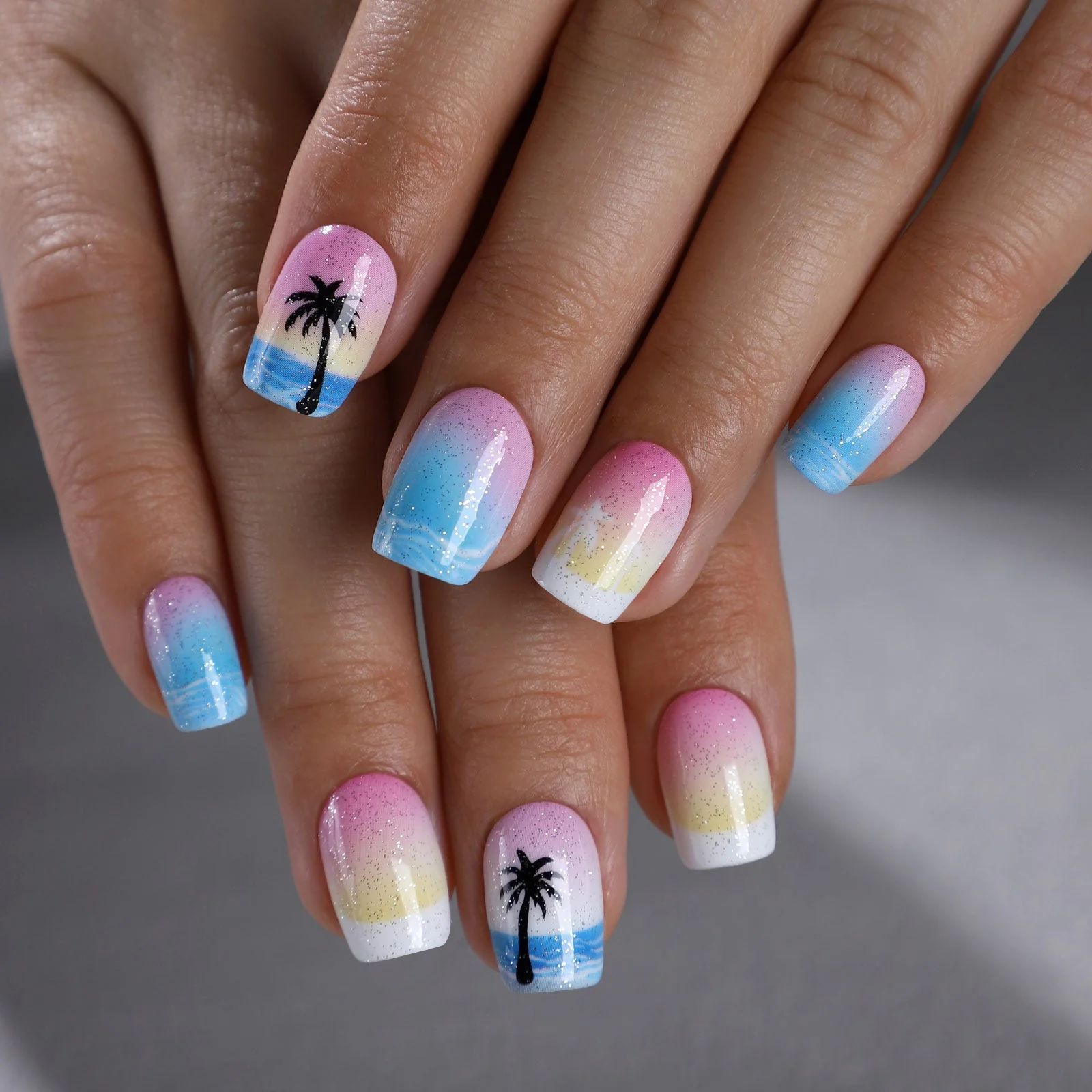 Sunset Palm Glow - Image 5