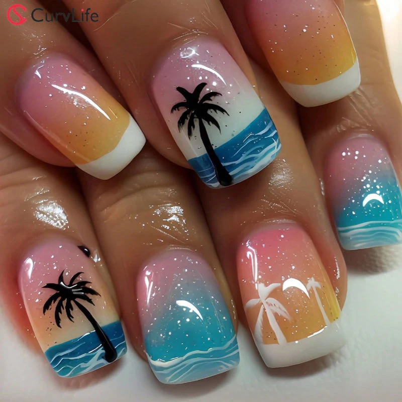 Sunset Palm Glow - Image 7