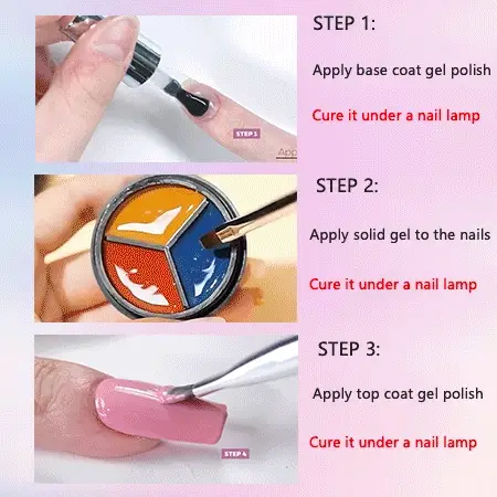 4 Colors Solid Nail Gel D-04 - Image 2