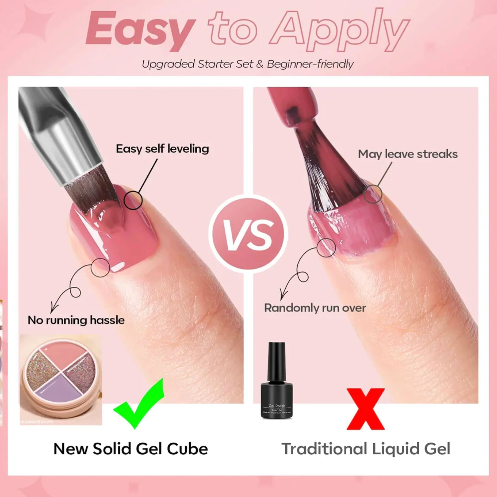 4 Colors Solid Nail Gel D-07 - Image 3