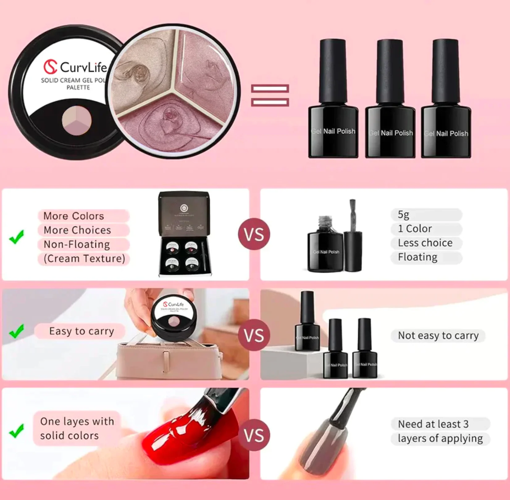 4 Colors Solid Nail Gel D-10 - Image 6