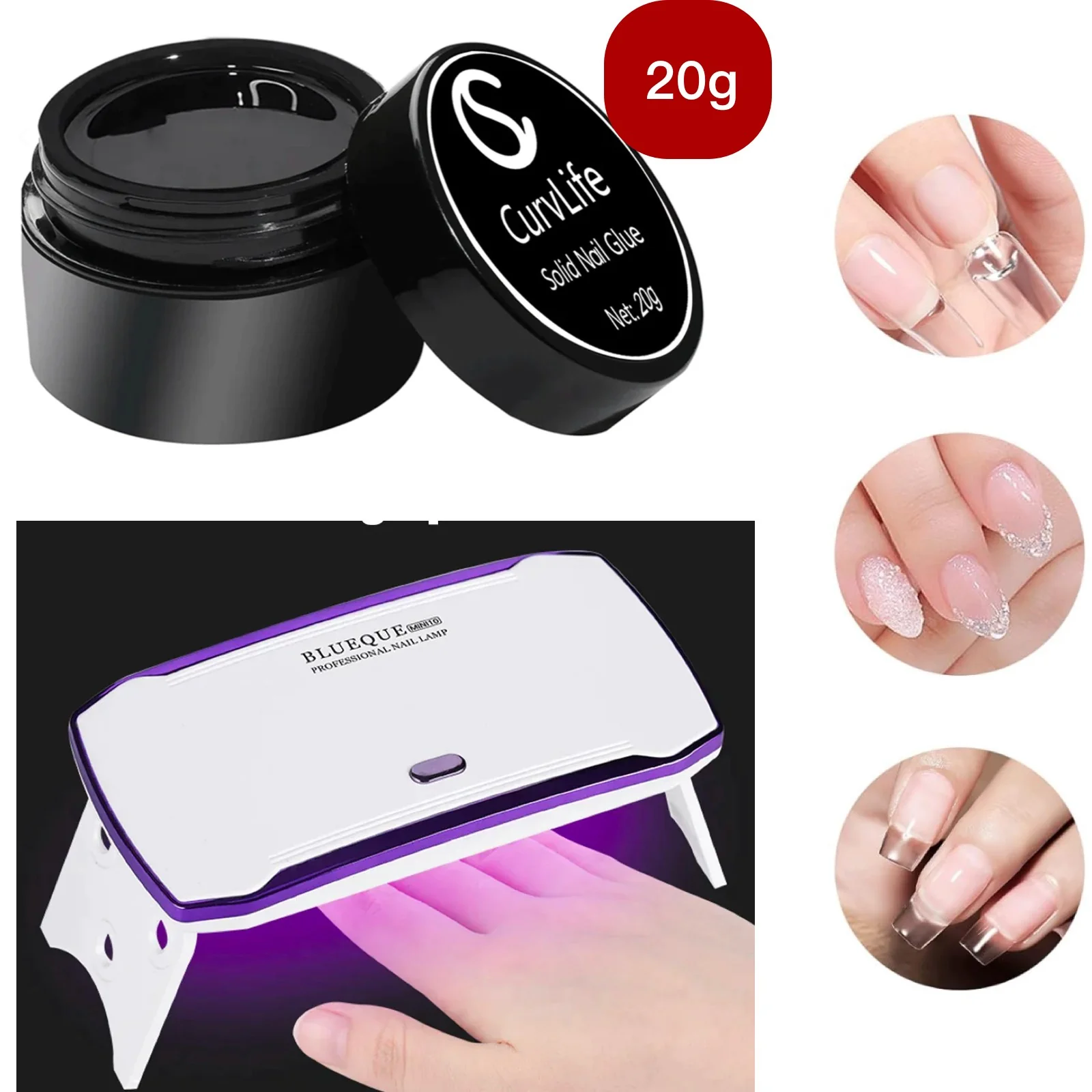 Solid Nail Gel Glue For Nail Tips and press on nail nail glue - Image 5